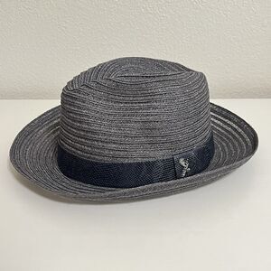 Santana by Carlos Santana Avant Gard Gray Braided Hemp Fedora Hat Men's Size XL
